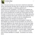 Renuncia Cristina Díaz como representante de Quintana Roo en Yucatán 2